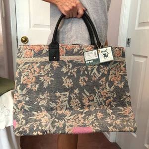 Karma Living Carry-on Vintage Cotton Leather Bag